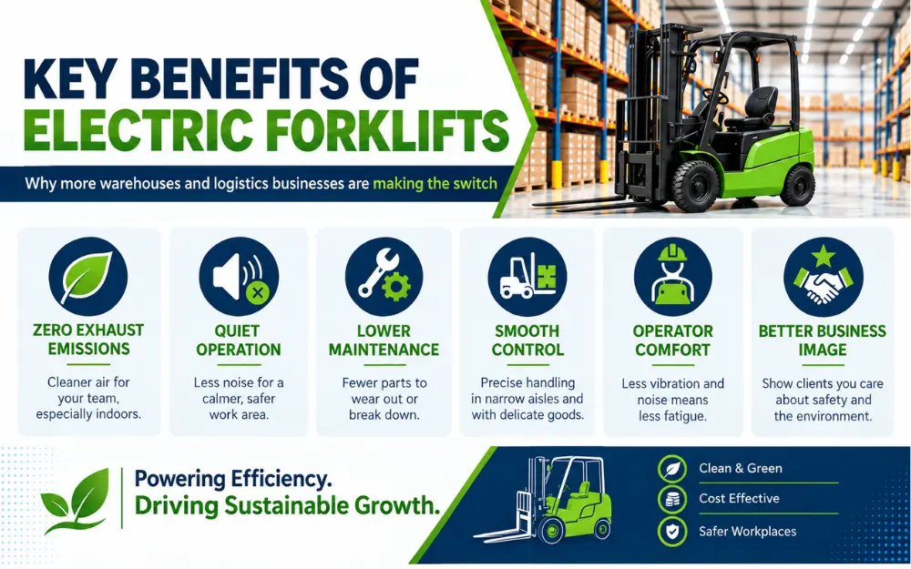 Benefits of Electric Forklifts for Warehouses and Logistics